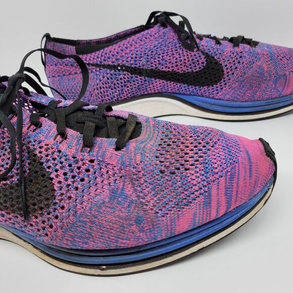 Nike Flyknit Racer 526628-400 Mens Multicolor Running Shoes Size US 15 EUR 49.5 - Picture 9 of 16